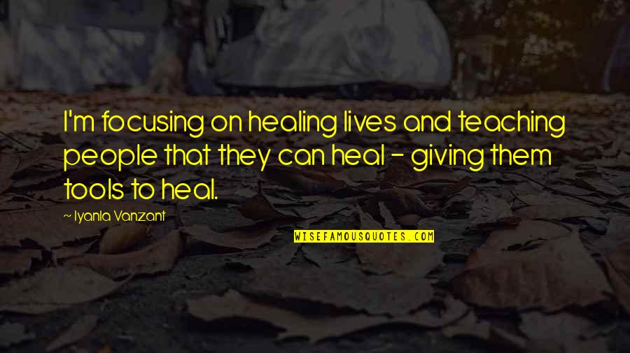 Fish And Family Quotes By Iyanla Vanzant: I'm focusing on healing lives and teaching people