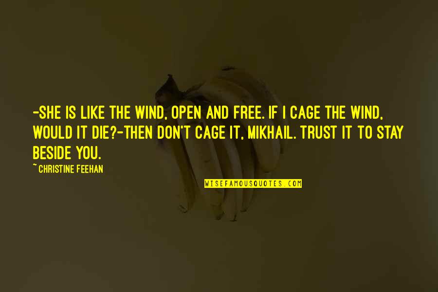 Fishing Hook Quotes By Christine Feehan: -She is like the wind, open and free.