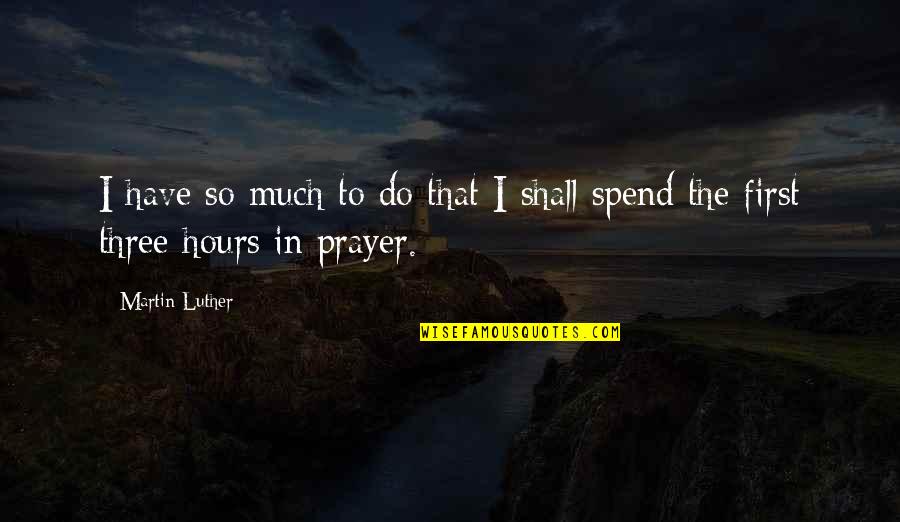 Fitness Programs Quotes By Martin Luther: I have so much to do that I