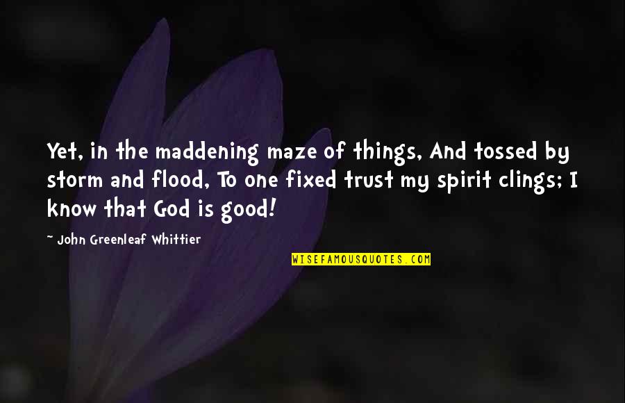 Fixed On You Quotes By John Greenleaf Whittier: Yet, in the maddening maze of things, And