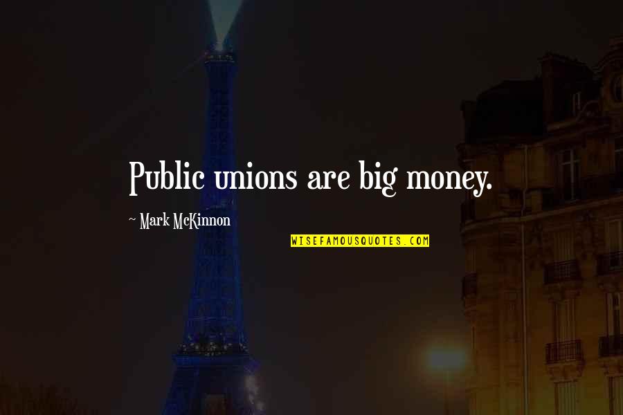 Fl Bealls Quotes By Mark McKinnon: Public unions are big money.