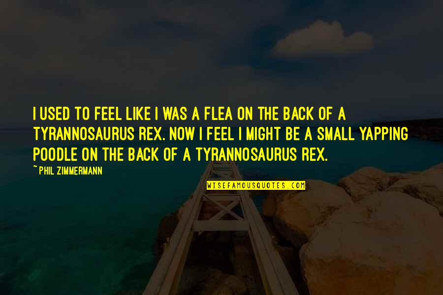 Fleas Quotes By Phil Zimmermann: I used to feel like I was a