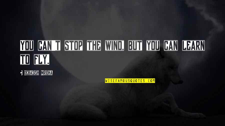 Fly Quotes Quotes By Debasish Mridha: You can't stop the wind, but you can