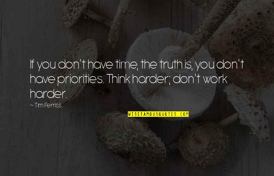 Flying To Heaven Quotes By Tim Ferriss: If you don't have time, the truth is,