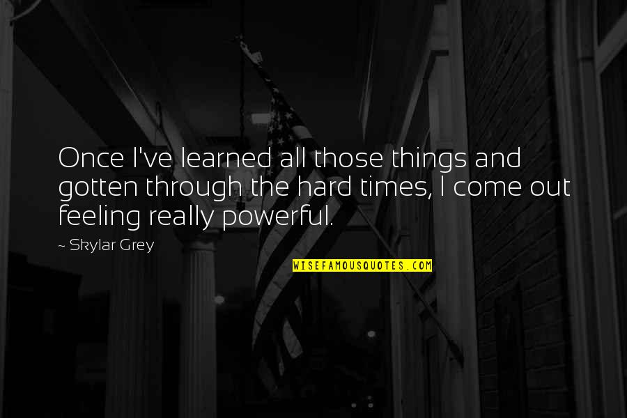 Fogging Quotes By Skylar Grey: Once I've learned all those things and gotten