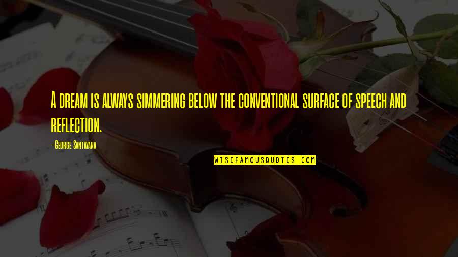 Fogvatart Quotes By George Santayana: A dream is always simmering below the conventional