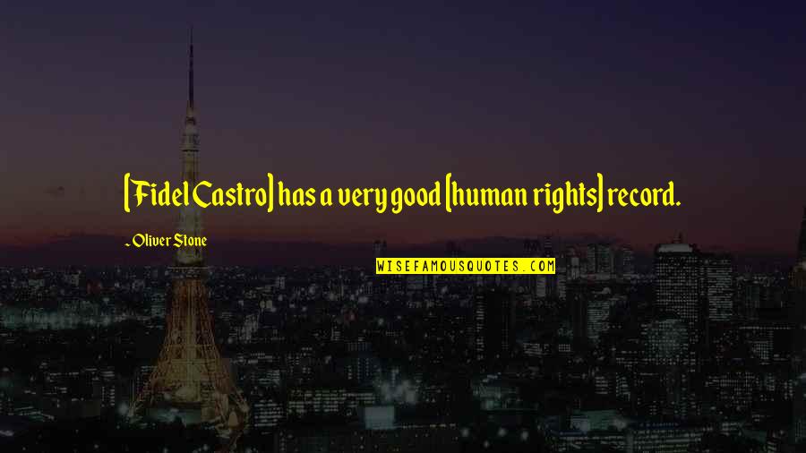 Foolproof Plans Quotes By Oliver Stone: [Fidel Castro] has a very good [human rights]