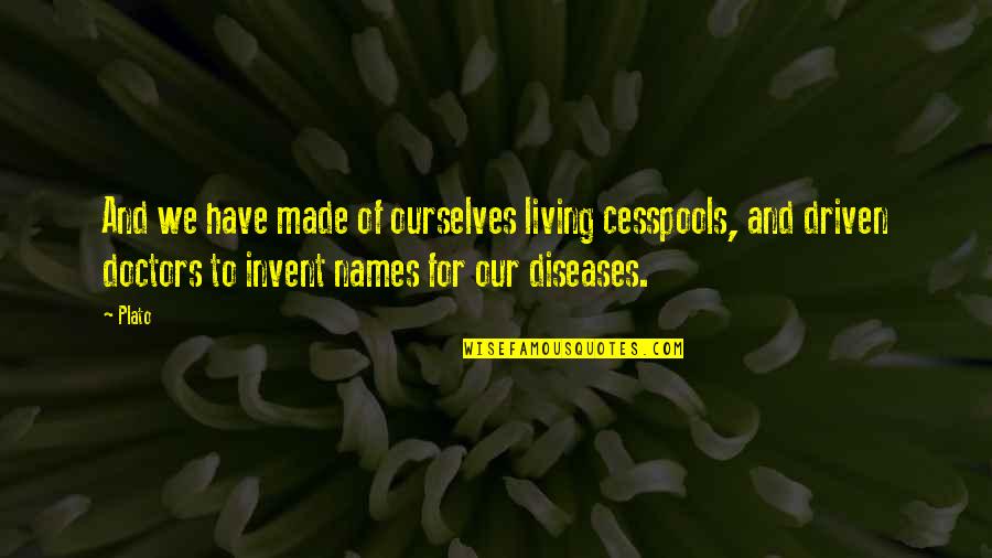 For Doctors Quotes By Plato: And we have made of ourselves living cesspools,