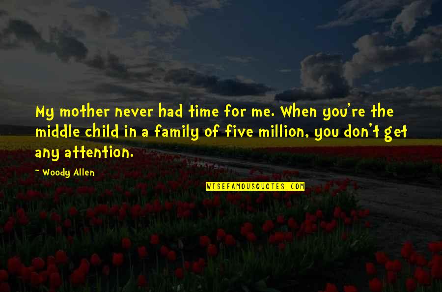 For My Mother Quotes By Woody Allen: My mother never had time for me. When