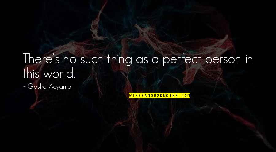 Forecourt Badminton Quotes By Gosho Aoyama: There's no such thing as a perfect person