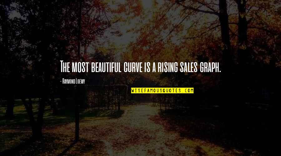 Forever Lonesome Quotes By Raymond Loewy: The most beautiful curve is a rising sales