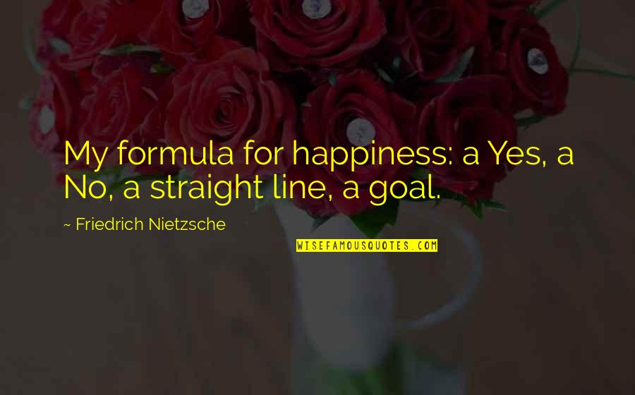 Formula 1 Quotes By Friedrich Nietzsche: My formula for happiness: a Yes, a No,