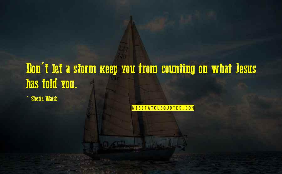Forsmark Dental Quotes By Sheila Walsh: Don't let a storm keep you from counting