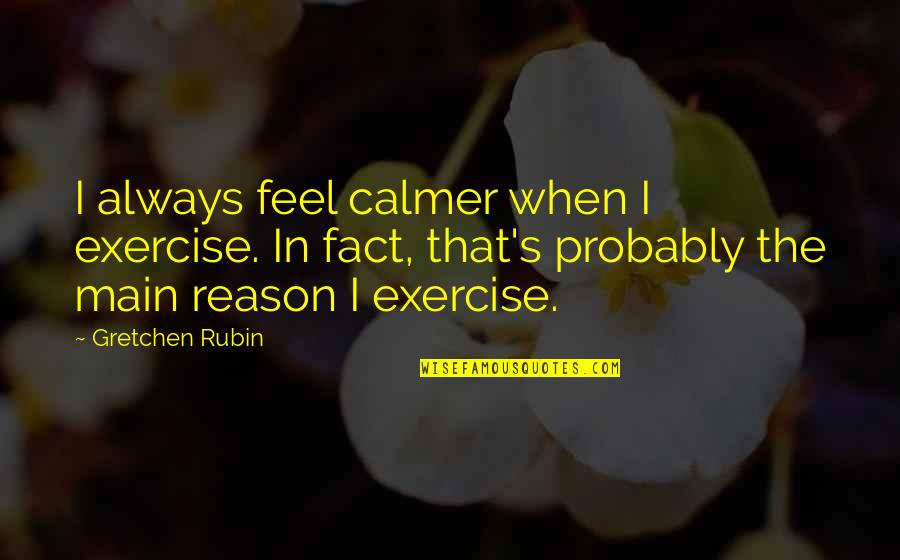 Fort Minor Welcome Quotes By Gretchen Rubin: I always feel calmer when I exercise. In