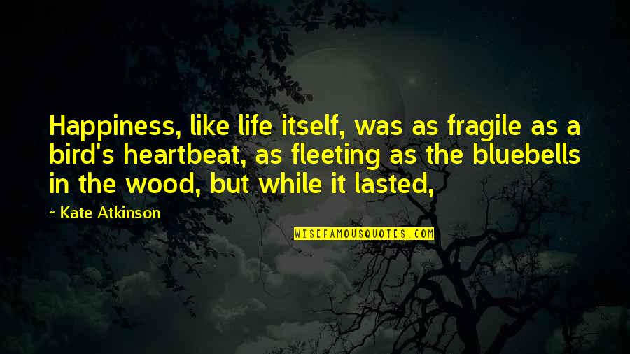 Fragile Life Quotes By Kate Atkinson: Happiness, like life itself, was as fragile as