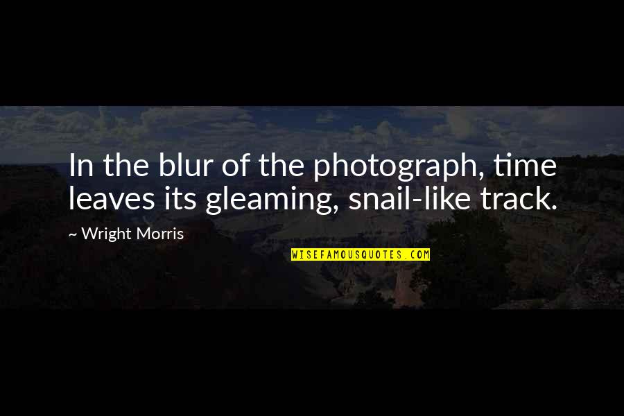 Frankie To Harper Quotes By Wright Morris: In the blur of the photograph, time leaves