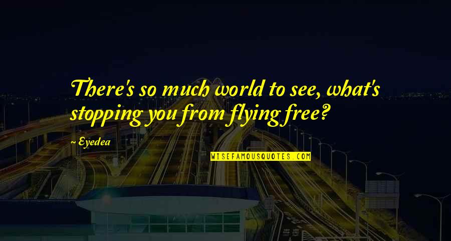 Free Flying Quotes By Eyedea: There's so much world to see, what's stopping