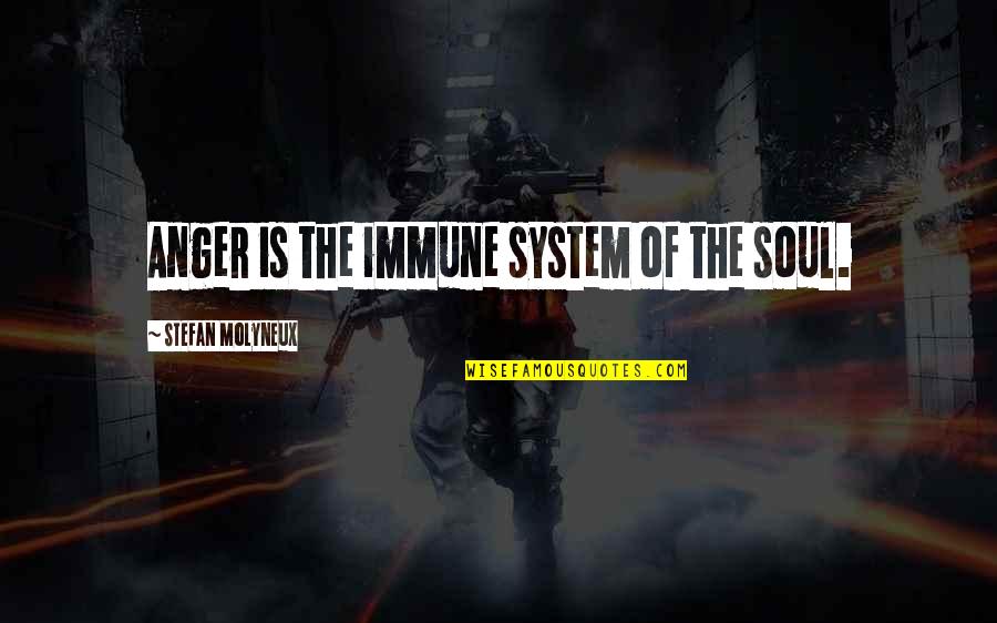 Freedom From Abuse Quotes By Stefan Molyneux: Anger is the immune system of the soul.