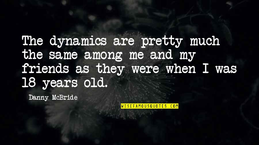 Friends When Were Old Quotes By Danny McBride: The dynamics are pretty much the same among