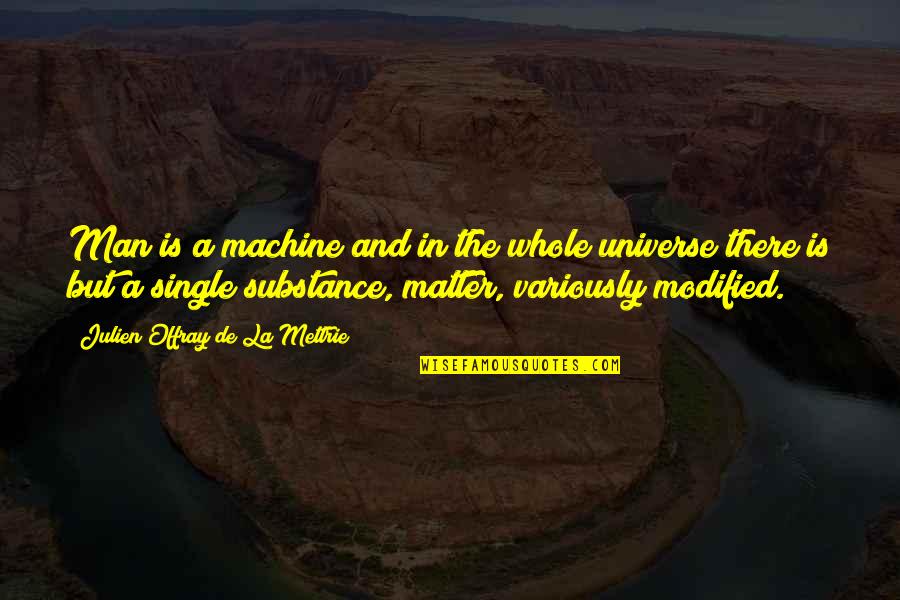 Fronzaglia Ii Quotes By Julien Offray De La Mettrie: Man is a machine and in the whole