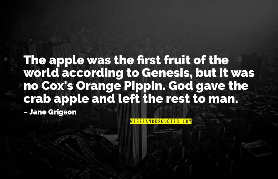 Fruit Apple Quotes By Jane Grigson: The apple was the first fruit of the