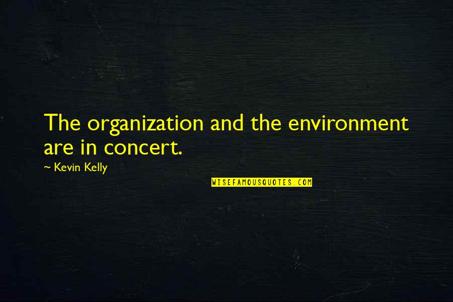 Fryolator Kitchen Quotes By Kevin Kelly: The organization and the environment are in concert.