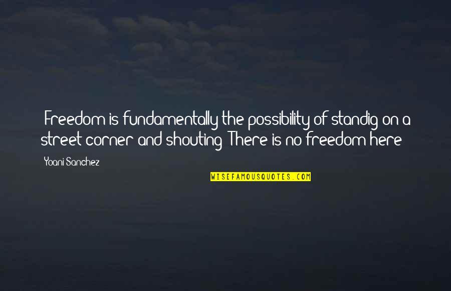 Fundamentally Quotes By Yoani Sanchez: "Freedom is fundamentally the possibility of standig on