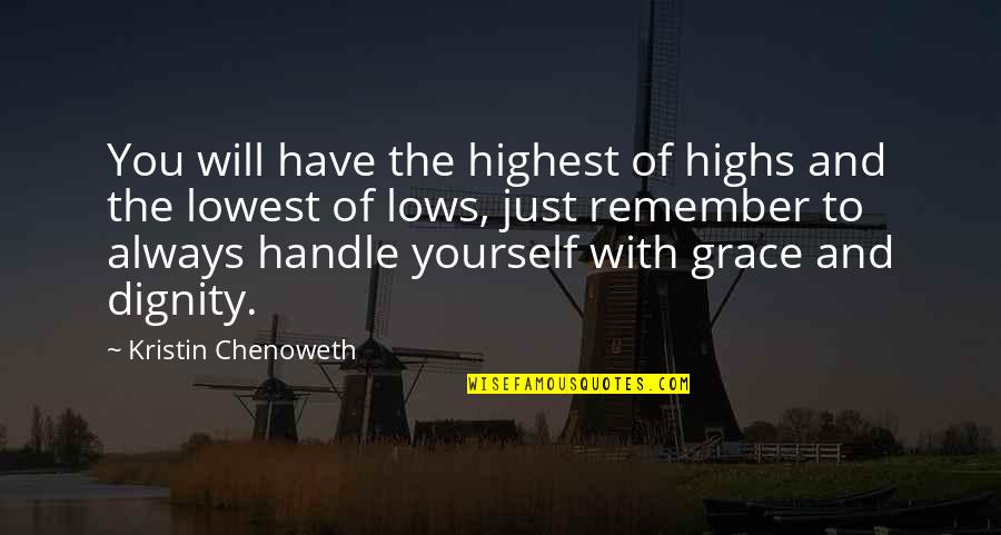 Funkce Krve Quotes By Kristin Chenoweth: You will have the highest of highs and