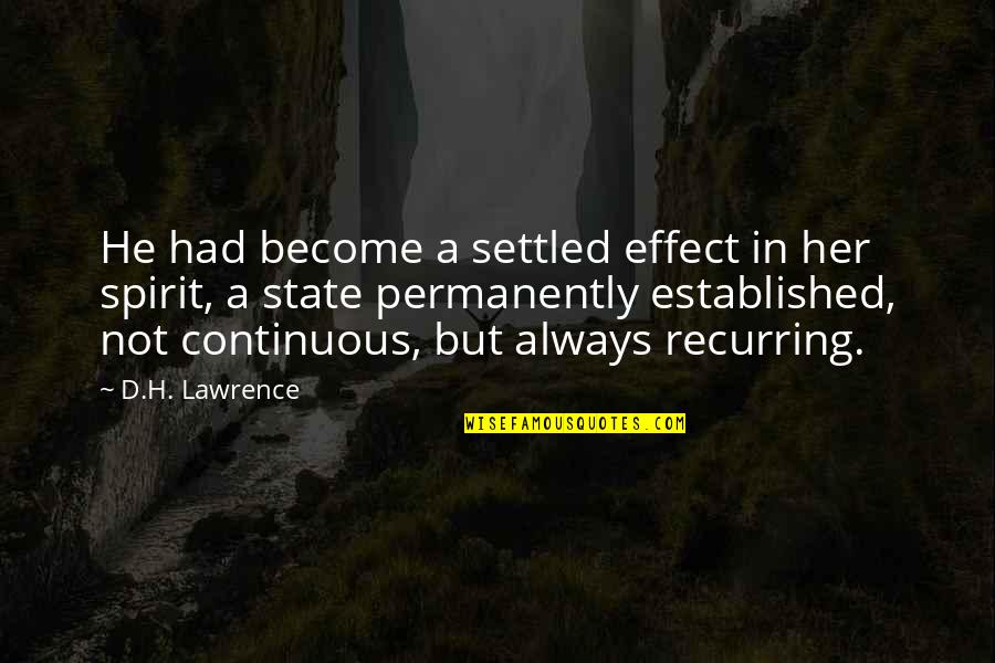 Funny Baby Shower Quotes By D.H. Lawrence: He had become a settled effect in her