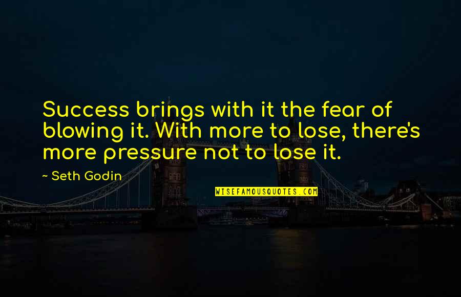 Funny Brooklyn Quotes By Seth Godin: Success brings with it the fear of blowing