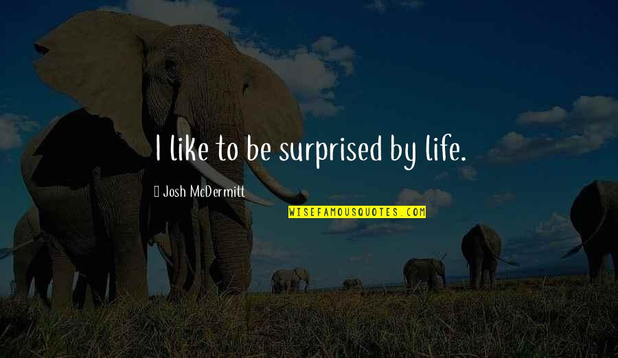 Funny Christmas Jesus Quotes By Josh McDermitt: I like to be surprised by life.