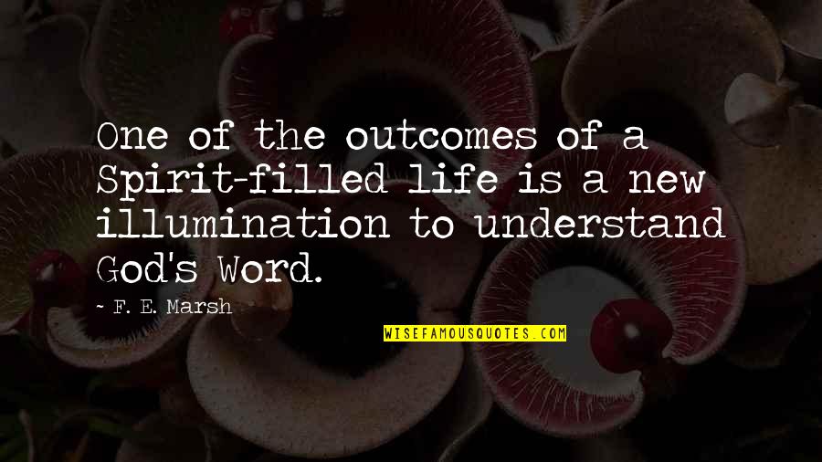 Funny Library Quotes By F. E. Marsh: One of the outcomes of a Spirit-filled life