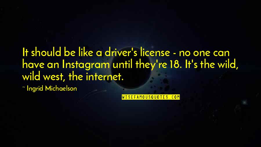 Funny Pipeline Quotes By Ingrid Michaelson: It should be like a driver's license -