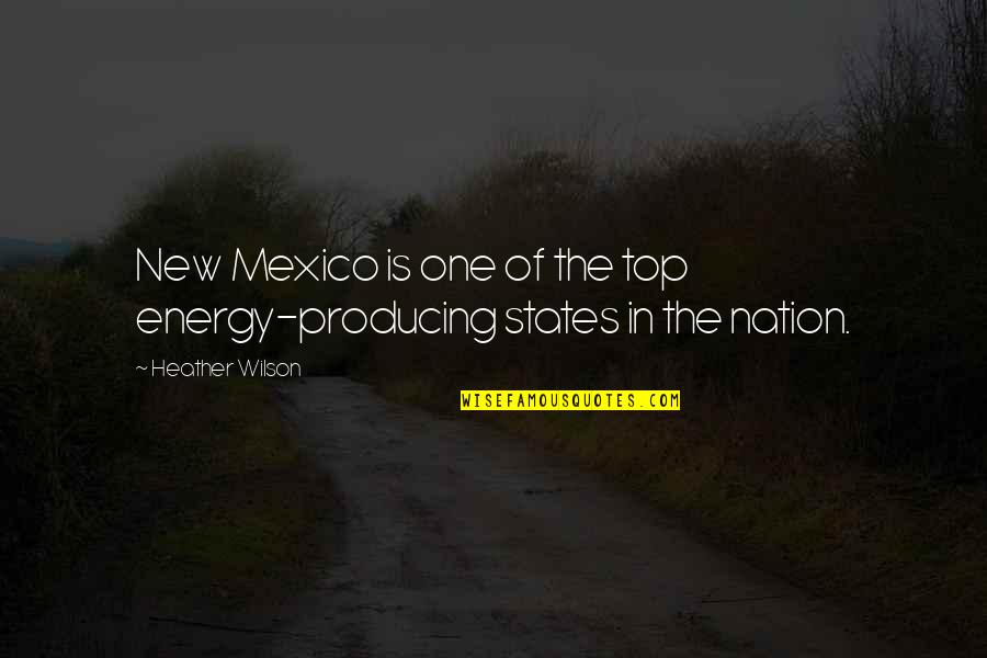 Funny Two Year Old Quotes By Heather Wilson: New Mexico is one of the top energy-producing