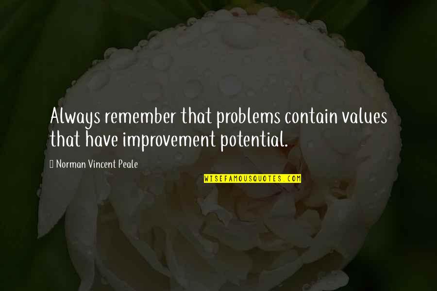 Future For Curious People Quotes By Norman Vincent Peale: Always remember that problems contain values that have