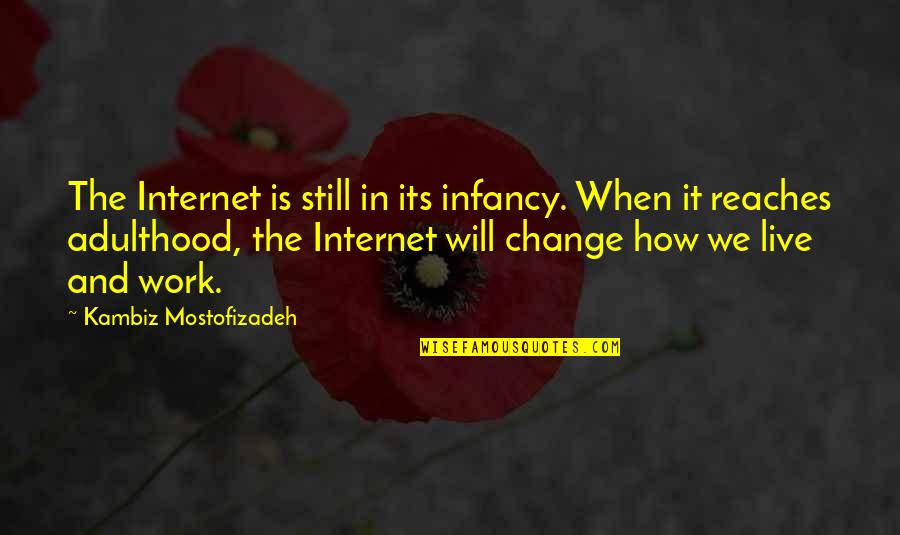 Future Technology Quotes By Kambiz Mostofizadeh: The Internet is still in its infancy. When