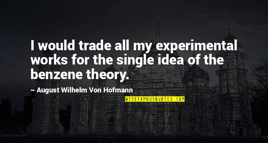 G J Mini Storage Quotes By August Wilhelm Von Hofmann: I would trade all my experimental works for