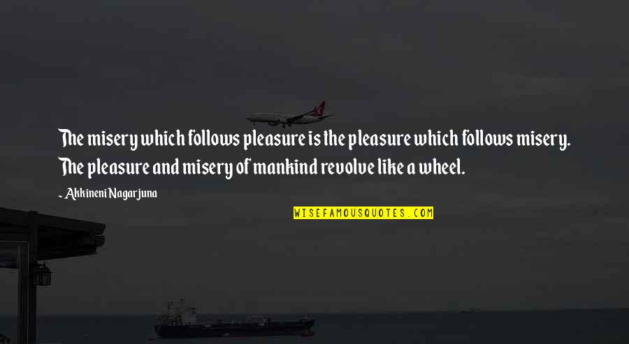 G Lcan Arslan Quotes By Akkineni Nagarjuna: The misery which follows pleasure is the pleasure