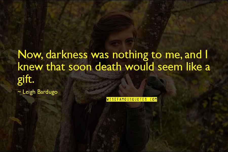 Gaaviates Quotes By Leigh Bardugo: Now, darkness was nothing to me, and I