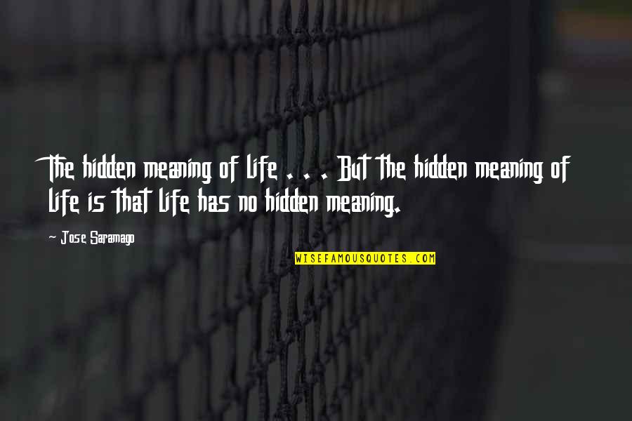 Gabai Lightbulb Quotes By Jose Saramago: The hidden meaning of life . . .