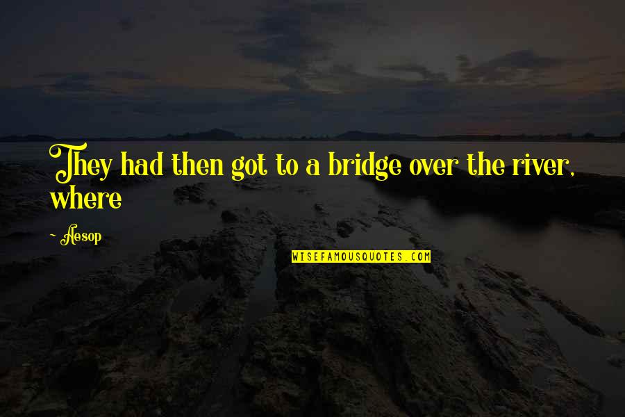 Gabarra Daisies Quotes By Aesop: They had then got to a bridge over