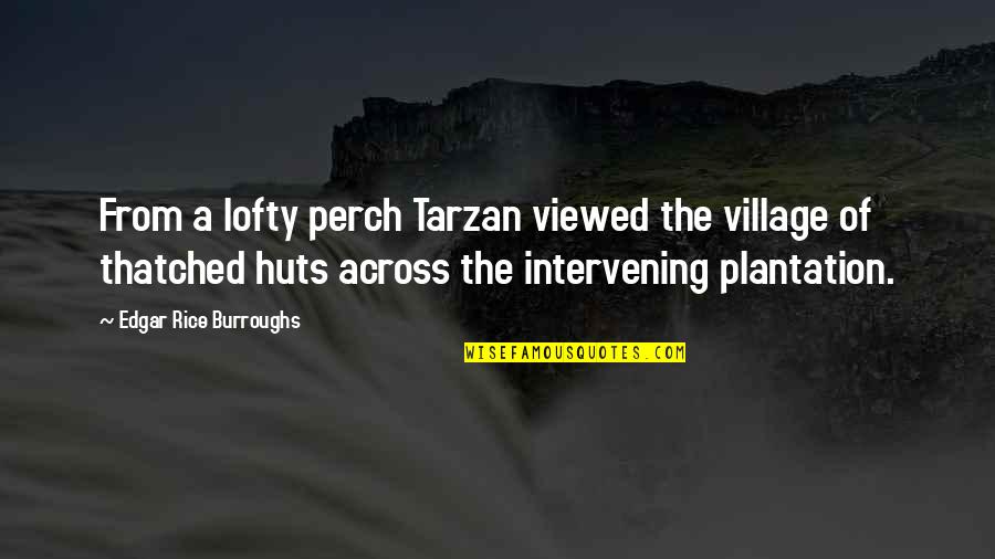 Gale Hawthorne Quotes By Edgar Rice Burroughs: From a lofty perch Tarzan viewed the village