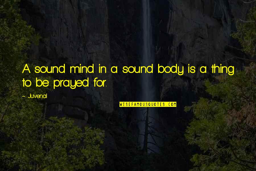 Galinsky Parenting Quotes By Juvenal: A sound mind in a sound body is