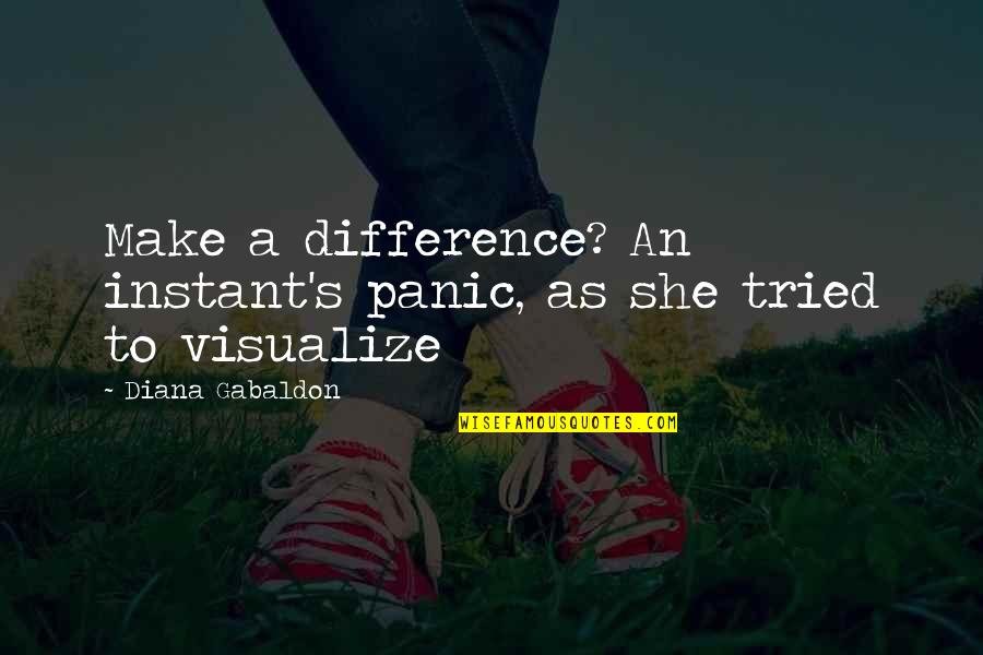 Garlic Quotes Quotes By Diana Gabaldon: Make a difference? An instant's panic, as she