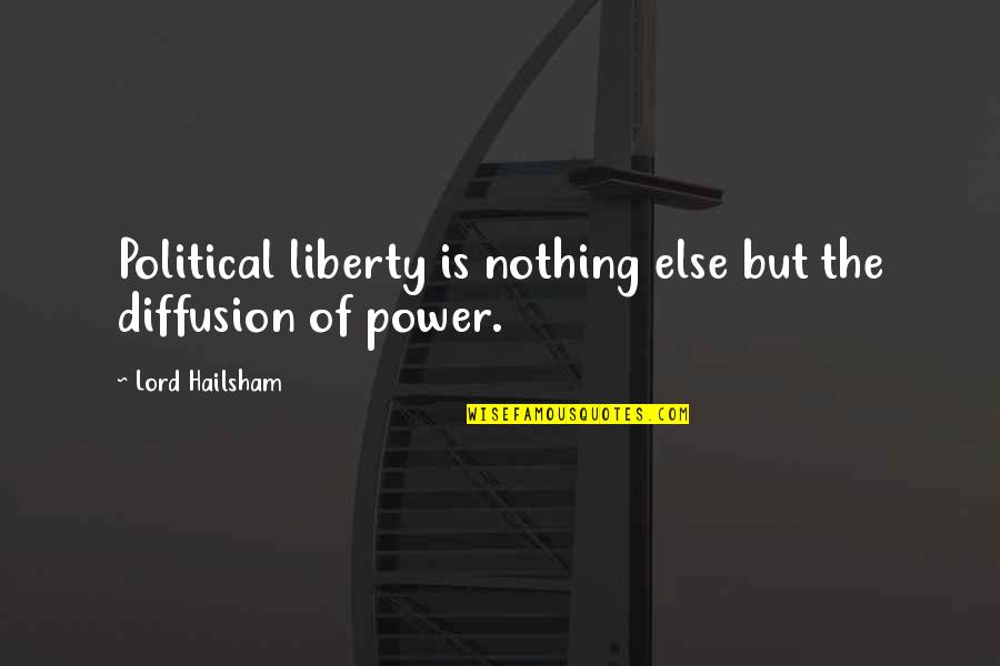 Gastos Financieros Quotes By Lord Hailsham: Political liberty is nothing else but the diffusion