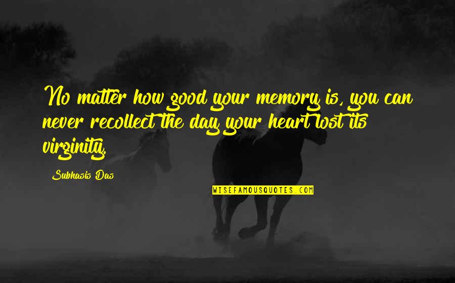 Gaunter Odimm Time Quotes By Subhasis Das: No matter how good your memory is, you