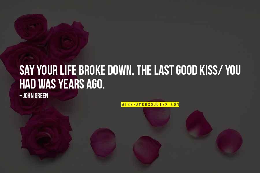 Geminiano Wi Quotes By John Green: Say your life broke down. The last good