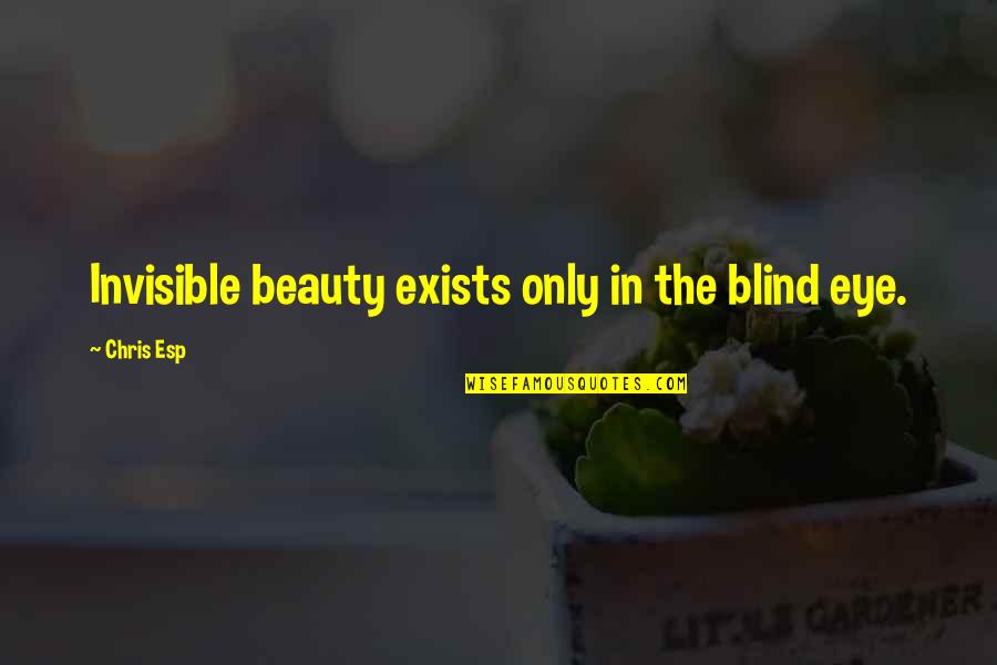 General Love Quotes By Chris Esp: Invisible beauty exists only in the blind eye.