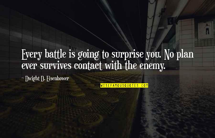 General Science Quotes By Dwight D. Eisenhower: Every battle is going to surprise you. No