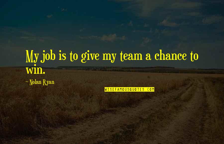 Genetic Gozyaslari Quotes By Nolan Ryan: My job is to give my team a